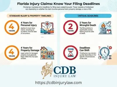 Personal injury claims statute of limitations Florida