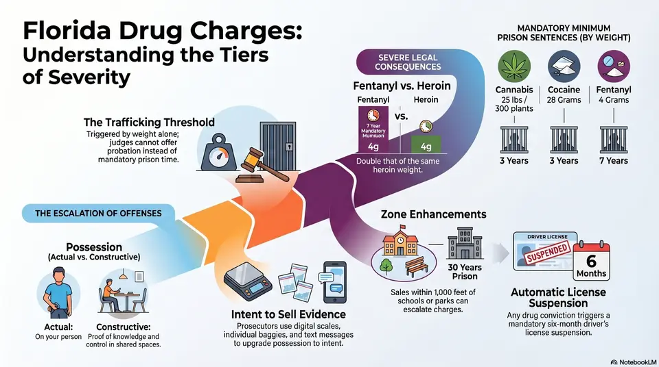 florida drug charge severity tiers