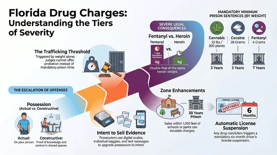 florida drug charges severity tiers edited scheduled