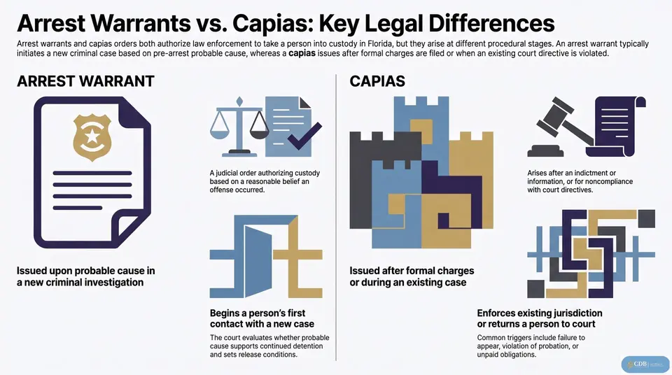 Infographic: Arrest Warrants vs. Capias: Which One Was Issued