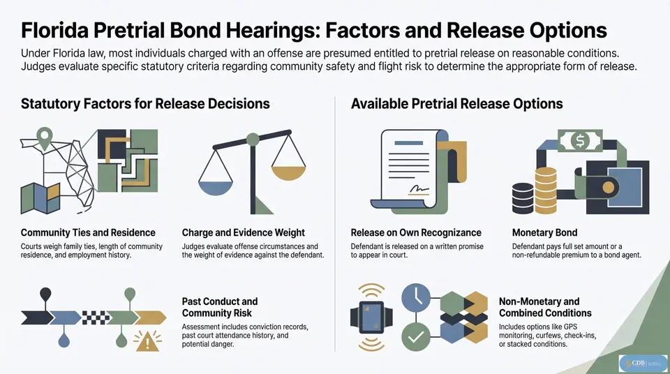 Infographic: Bond Hearings in FL: What Gets You Released Pretrial
