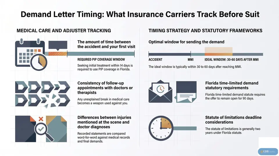 Infographic: Demand Letter Timing: What Carriers Track Before Suit