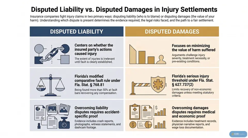 Infographic: Disputed Liability vs. Disputed Damages in Settlement