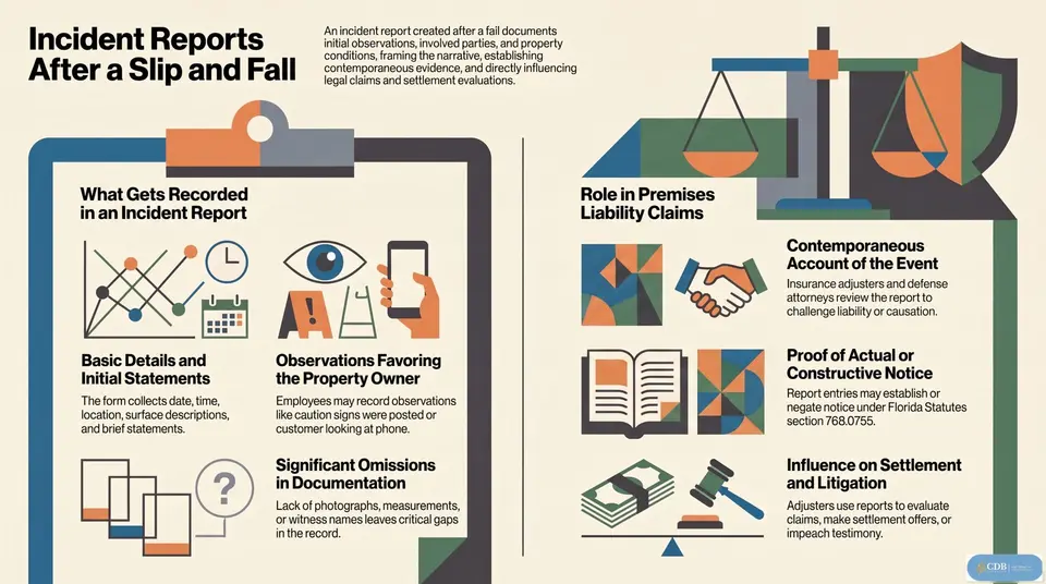 Infographic: Incident Reports After a Slip and Fall: What They Mean